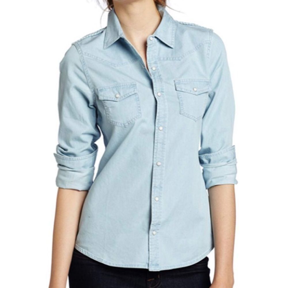 Joe's Jeans Light Blue Denim Button-Up Shirt